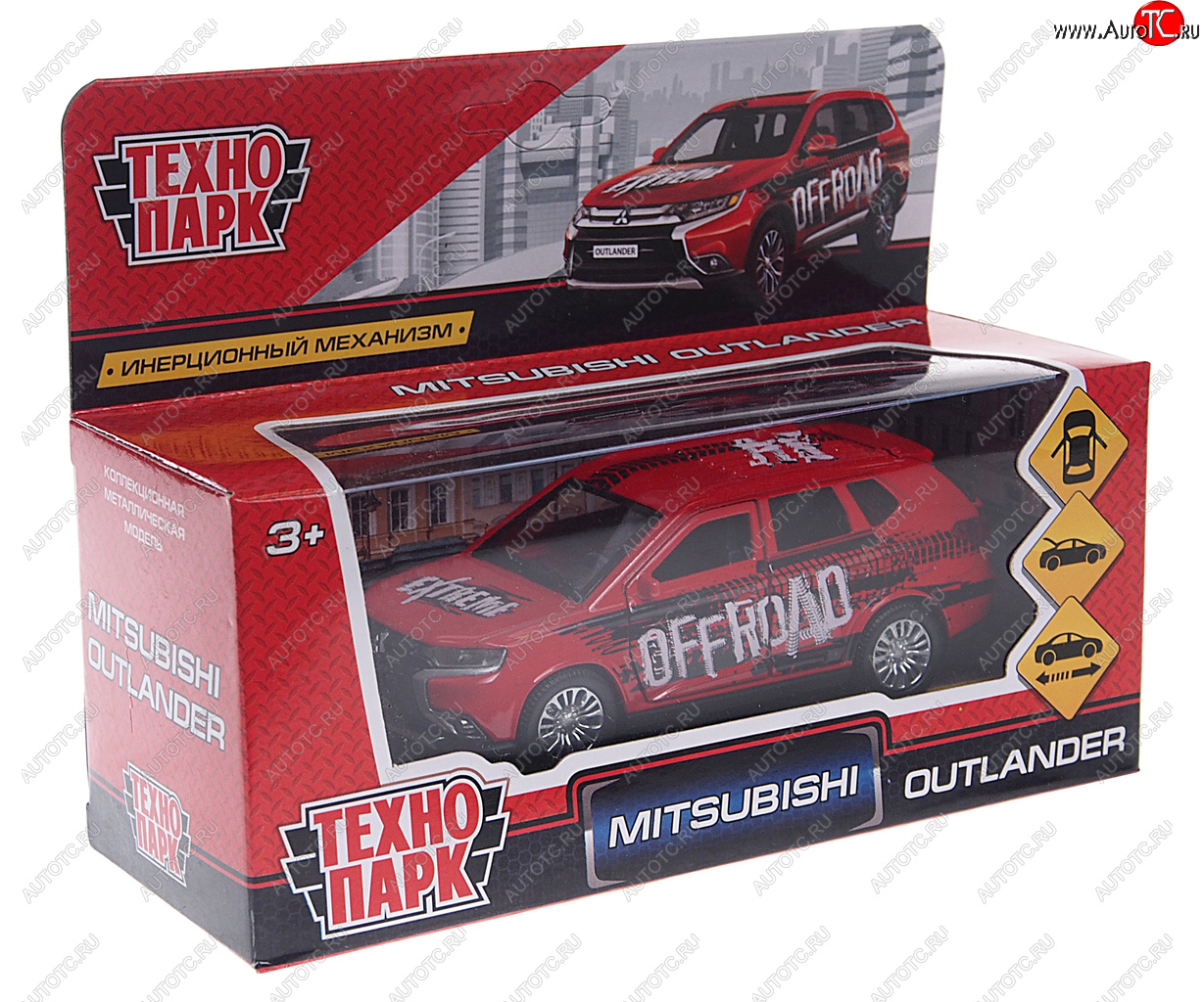 799 р. Модель автомобиля MITSUBISHI Outlander металлическая ТЕХНОПАРК ТЕХНОПАРК 115633115510178355  с доставкой в г. Кемерово
