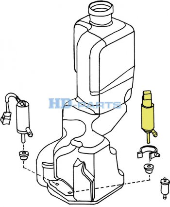899 р. Мотор омывателя VOLVO FH12 с поплавком (3 контакта) HD-PARTS HD-PARTS 118430  с доставкой в г. Кемерово. Увеличить фотографию 6
