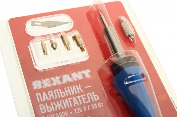 699 р. Паяльник 30Вт220В выжигатель по дереву (6 насадок) REXANT REXANT 12-0183  с доставкой в г. Кемерово. Увеличить фотографию 3