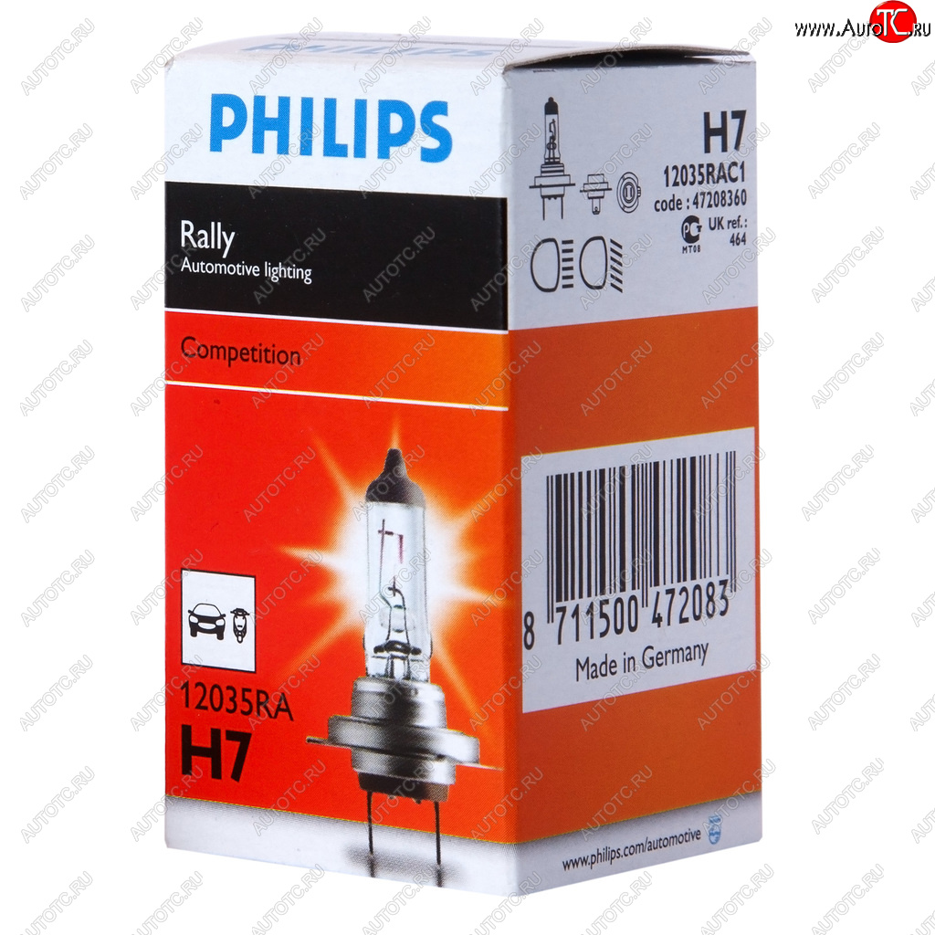 999 р. Лампа 12V H7 80W PX26d Rally PHILIPS PHILIPS 12035rac1 PHILIPS 12035rac1  с доставкой в г. Кемерово