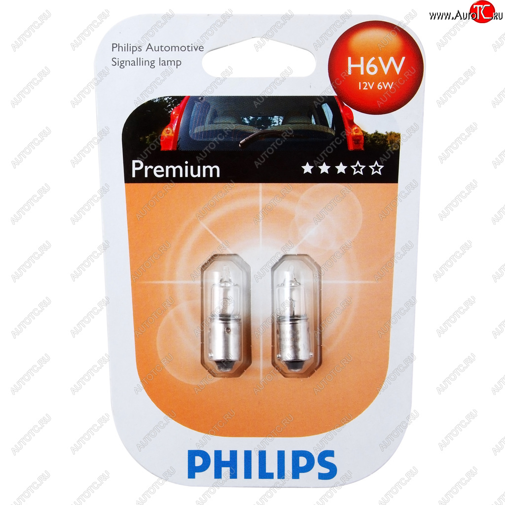 639 р. Лампа 12V H6W BAX9s блистер (2шт.) Halogen PHILIPS PHILIPS 12036b2  с доставкой в г. Кемерово