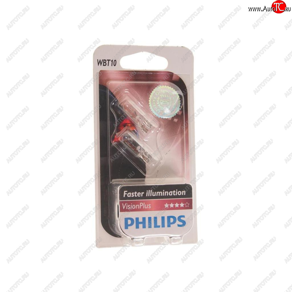 339 р. Лампа 12V W5W T10W W2.1x9.5d блистер (2шт.) PHILIPS PHILIPS 12040vpb2  с доставкой в г. Кемерово