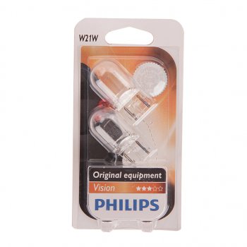 369 р. Лампа 12V W21W W3x16d блистер (2шт.) PHILIPS PHILIPS 12065b2  с доставкой в г. Кемерово. Увеличить фотографию 1