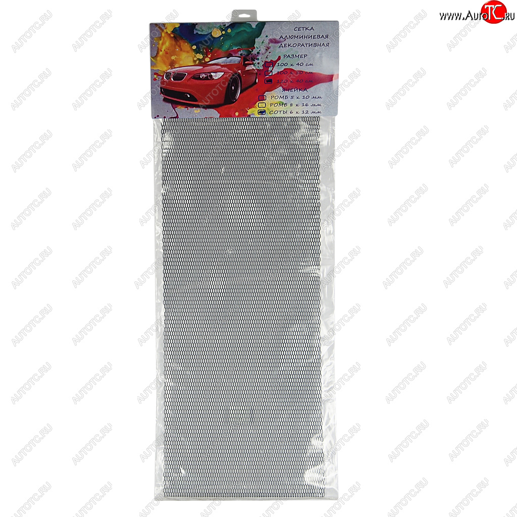 1 089 р. Решетка радиатора сетка (черная) 120х40см (соты 6х12мм) GRILLE TUNING GRILLE TUNING 120х40 (соты) black  с доставкой в г. Кемерово