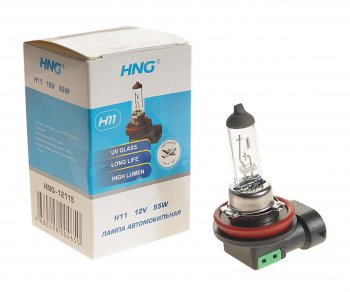 162 р. Лампа 12V H11 55W PGJ19-2 Long Life HNG HNG 12115  с доставкой в г. Кемерово. Увеличить фотографию 1