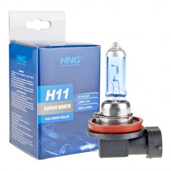 173 р. Лампа 12V H11 55W PGJ19-2 Super White HNG HNG 12115sw  с доставкой в г. Кемерово. Увеличить фотографию 3