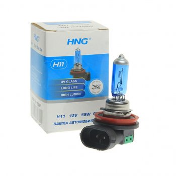 173 р. Лампа 12V H11 55W PGJ19-2 Super White HNG HNG 12115sw  с доставкой в г. Кемерово. Увеличить фотографию 1