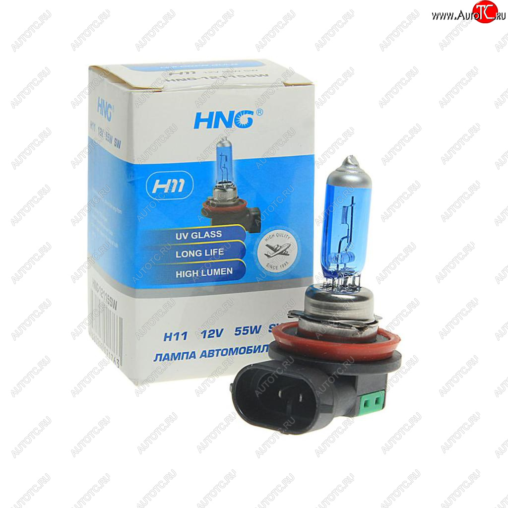 173 р. Лампа 12V H11 55W PGJ19-2 Super White HNG HNG 12115sw  с доставкой в г. Кемерово