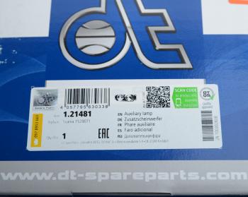 2 699 р. Фара противотуманная SCANIA 4-series правая (в бампер) DT DT 1.21481  с доставкой в г. Кемерово. Увеличить фотографию 5