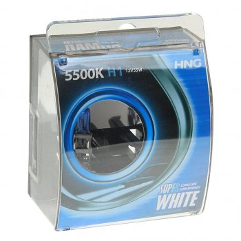 199 р. Лампа 12V H1 55W P14.5s 5500К бокс (2шт.) Super White HNG HNG 12155sw2  с доставкой в г. Кемерово. Увеличить фотографию 1