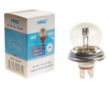 107 р. Лампа 12V R2 4540W P45t Long Life HNG HNG 12245  с доставкой в г. Кемерово. Увеличить фотографию 1