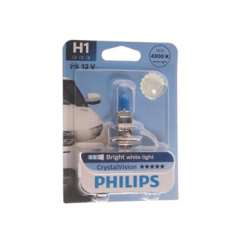 1 399 р. Лампа 12V H1 55W P14.5s блистер (1шт.) Crystal Vision PHILIPS PHILIPS 12258cvb1  с доставкой в г. Кемерово. Увеличить фотографию 1