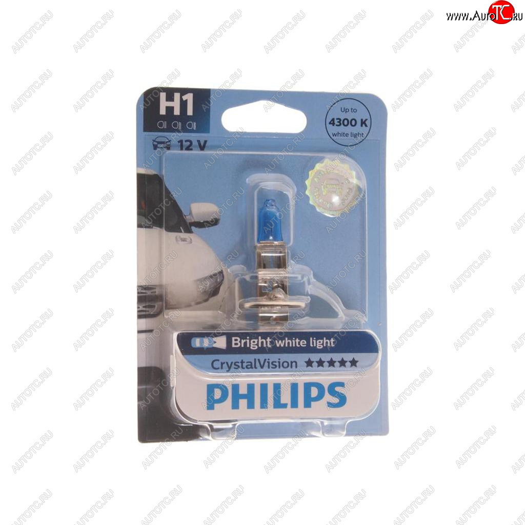 1 399 р. Лампа 12V H1 55W P14.5s блистер (1шт.) Crystal Vision PHILIPS PHILIPS 12258cvb1  с доставкой в г. Кемерово