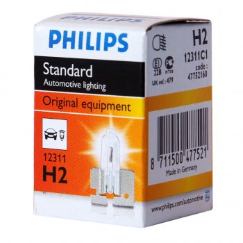 117 р. Лампа 12V H2 55W X511 PHILIPS PHILIPS 12311c1  с доставкой в г. Кемерово. Увеличить фотографию 1