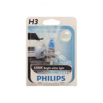 1 199 р. Лампа 12V H3 55W PK22s 4300K блистер (1шт.) Crystal Vision PHILIPS PHILIPS 12336cvb1  с доставкой в г. Кемерово. Увеличить фотографию 1