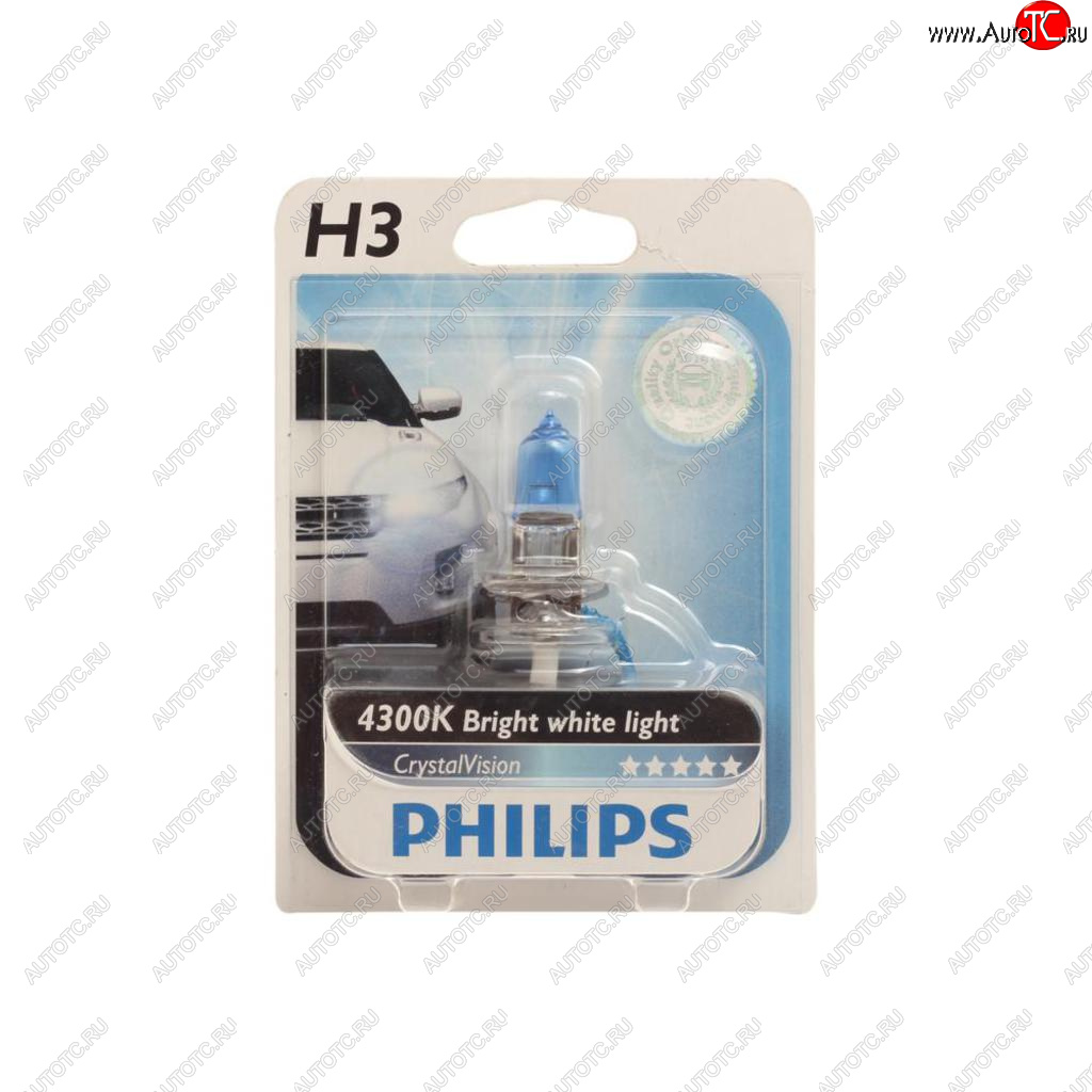 1 199 р. Лампа 12V H3 55W PK22s 4300K блистер (1шт.) Crystal Vision PHILIPS PHILIPS 12336cvb1  с доставкой в г. Кемерово