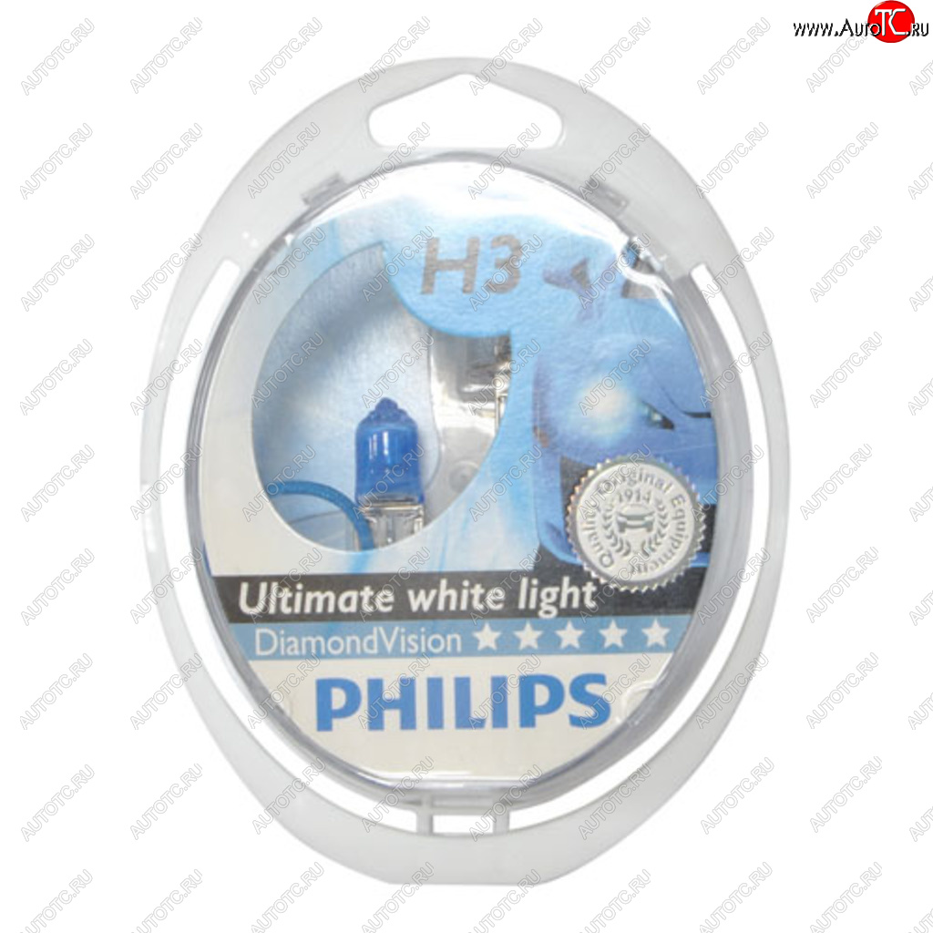 2 179 р. Лампа 12V H3 55W PK22s 5000K бокс (2шт.) Diamond Vision PHILIPS PHILIPS 12336dvs2  с доставкой в г. Кемерово