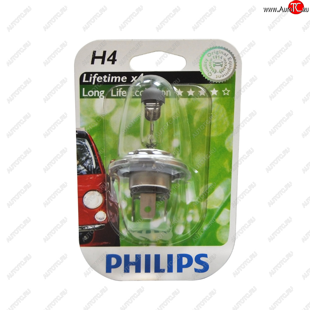 559 р. Лампа 12V H4 6055W P43t-38 блистер (1шт.) Long Life Eco Vision PHILIPS PHILIPS 12342llecob1  с доставкой в г. Кемерово