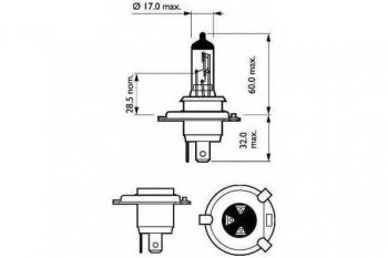 1 449 р. Лампа 12V H4 6055W P43t +60% бокс (2шт.) Visionplus PHILIPS PHILIPS 12342vps2  с доставкой в г. Кемерово. Увеличить фотографию 4