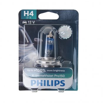 1 199 р. Лампа 12V H4 6055W P43t-38 +150% блистер (1шт.) X-Treme Vision Pro 150 PHILIPS PHILIPS 12342xvproбл  с доставкой в г. Кемерово. Увеличить фотографию 1