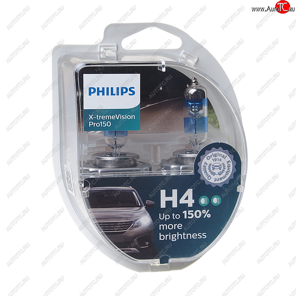 2 459 р. Лампа 12V H4 6055W P43t-38 +150% бокс (2шт.) X-Treme Vision Pro 150 PHILIPS PHILIPS 12342xvps2  с доставкой в г. Кемерово