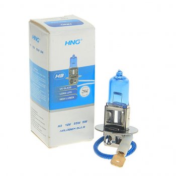 81 р. Лампа 12V H3 55W PK22s Super White HNG HNG 12355sw  с доставкой в г. Кемерово. Увеличить фотографию 1