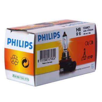 969 р. Лампа 12V H8 35W PGJ19-1 PHILIPS PHILIPS 12360c1  с доставкой в г. Кемерово. Увеличить фотографию 1
