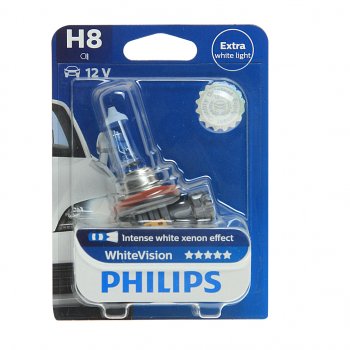 1 579 р. Лампа 12V H8 35W PGJ19-1 3700K блистер (1шт.) Xenon White Vision PHILIPS PHILIPS 12360whvb1 PHILIPS 12360whvb1  с доставкой в г. Кемерово. Увеличить фотографию 1