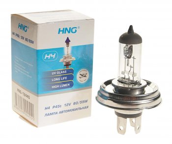 167 р. Лампа 12V H4 6055W P45t Long Life HNG HNG 12445  с доставкой в г. Кемерово. Увеличить фотографию 1
