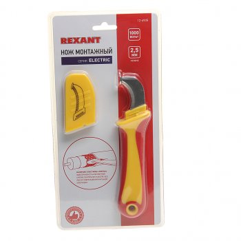 879 р. Нож монтажный с пластиной REXANT REXANT 12-4935  с доставкой в г. Кемерово. Увеличить фотографию 1