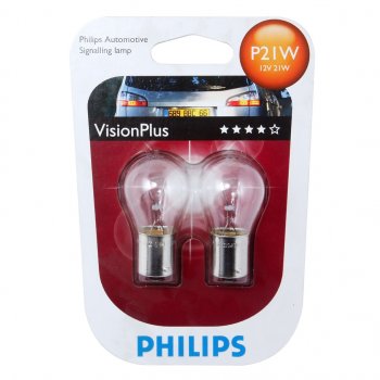 279 р. Лампа 12V P21W BA15s +60% блистер (2шт.) VisionPlus PHILIPS PHILIPS 12498vpb2  с доставкой в г. Кемерово. Увеличить фотографию 1