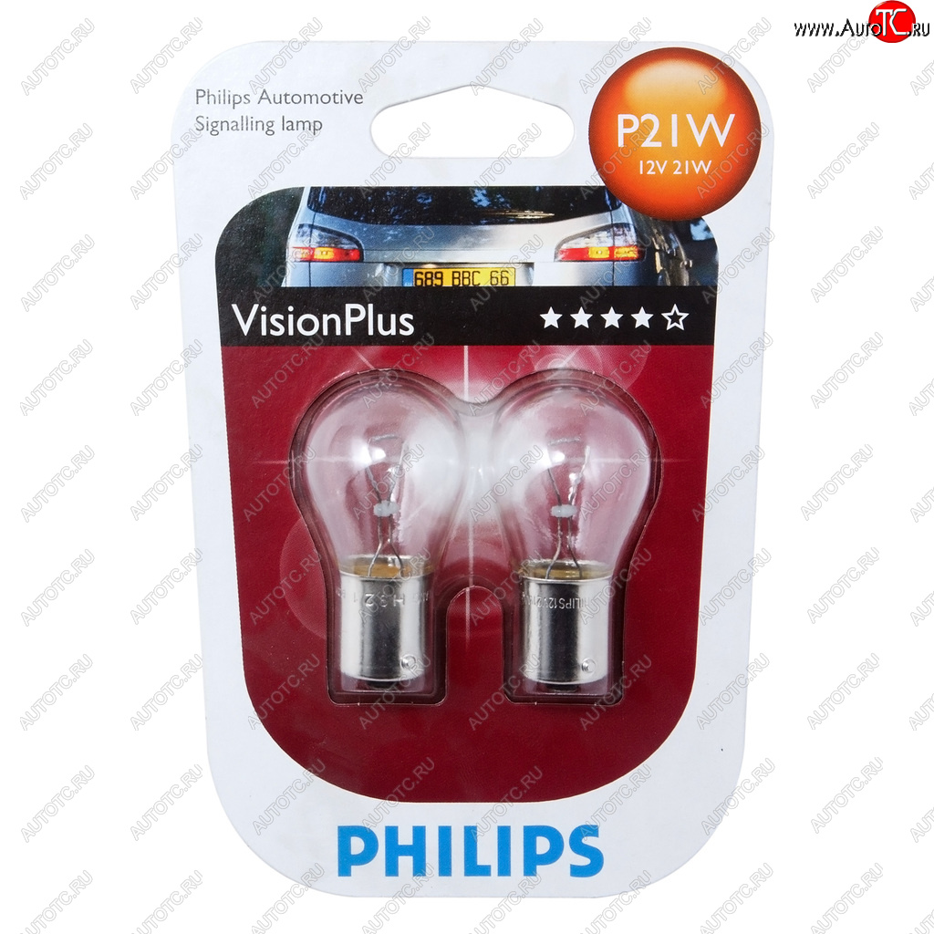279 р. Лампа 12V P21W BA15s +60% блистер (2шт.) VisionPlus PHILIPS PHILIPS 12498vpb2  с доставкой в г. Кемерово