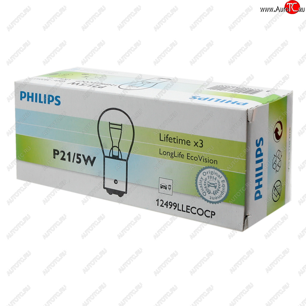 173 р. Лампа 12V P215W BAY15d Long Life Eco Vision PHILIPS PHILIPS 12499llecocp  с доставкой в г. Кемерово