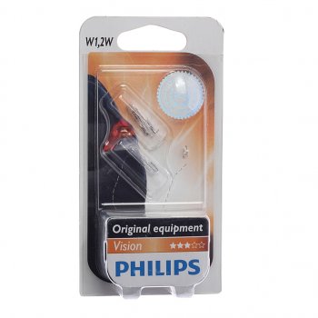 155 р. Лампа 12V W1.2W W2x4.6d блистер (2шт.) PHILIPS PHILIPS 12516b2  с доставкой в г. Кемерово. Увеличить фотографию 1