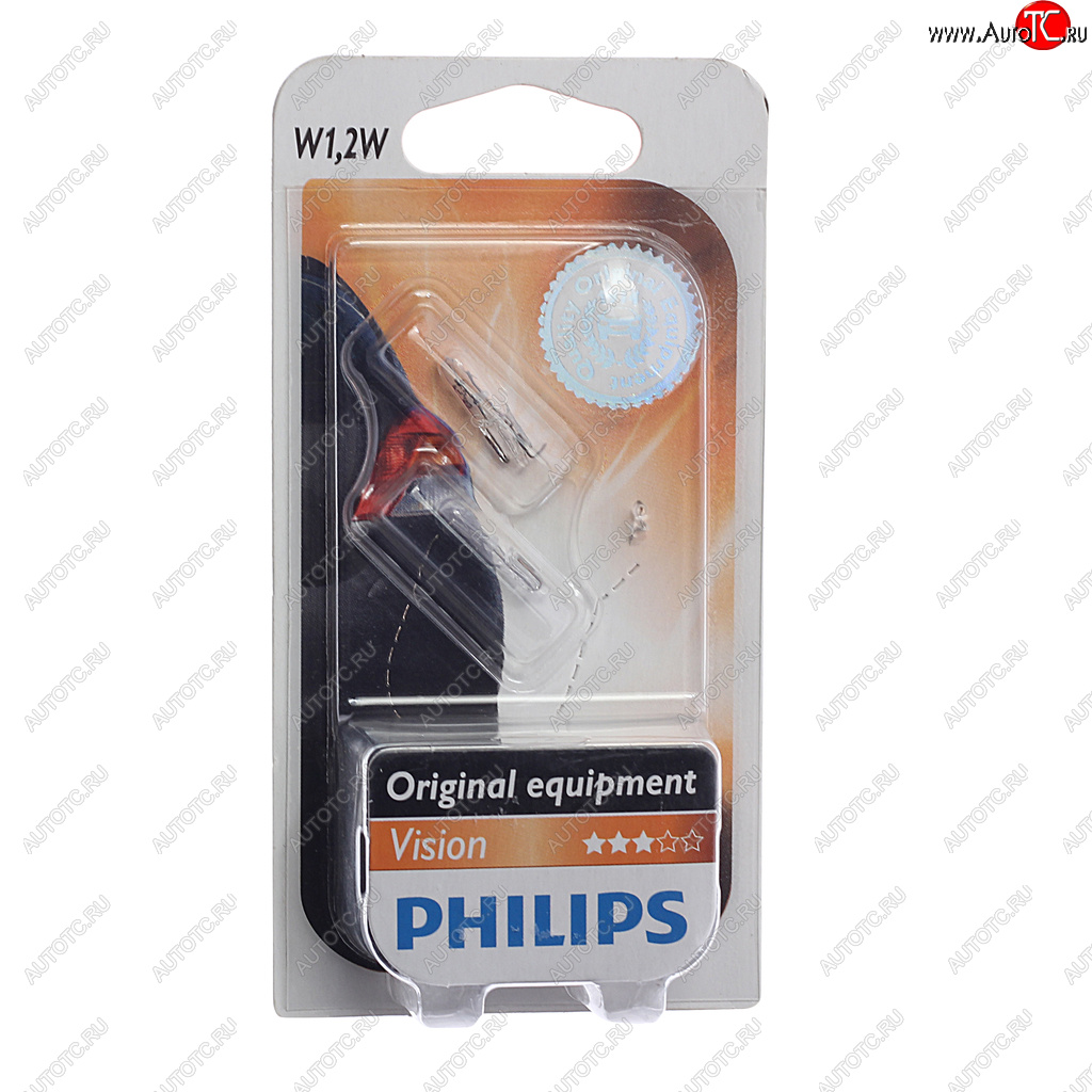 155 р. Лампа 12V W1.2W W2x4.6d блистер (2шт.) PHILIPS PHILIPS 12516b2  с доставкой в г. Кемерово