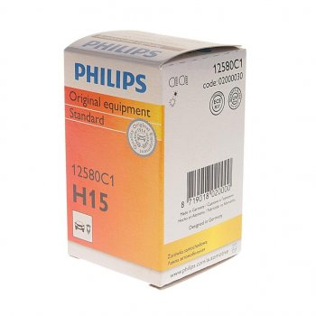 2 699 р. Лампа 12V H15 1555W PGJ23t-1 PHILIPS PHILIPS 12580c1  с доставкой в г. Кемерово. Увеличить фотографию 2