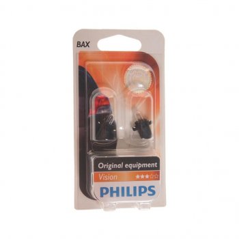 146 р. Лампа 12V 1.2W BAX8.3s черный патрон блистер (2шт.) PHILIPS PHILIPS 12597b2  с доставкой в г. Кемерово. Увеличить фотографию 1