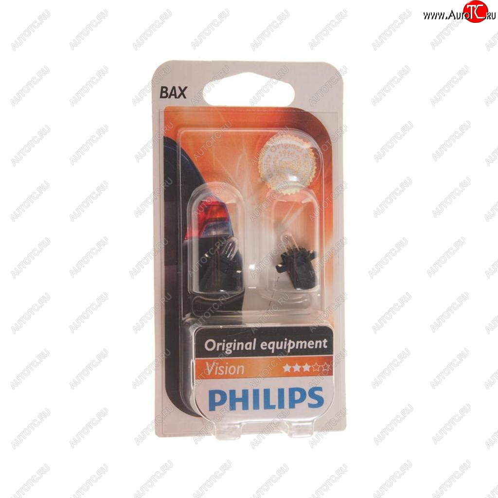 146 р. Лампа 12V 1.2W BAX8.3s черный патрон блистер (2шт.) PHILIPS PHILIPS 12597b2  с доставкой в г. Кемерово