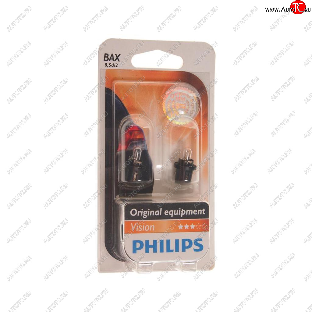 254 р. Лампа 12V 1.2W BAX8.5d черный патрон PHILIPS PHILIPS 12598b2  с доставкой в г. Кемерово