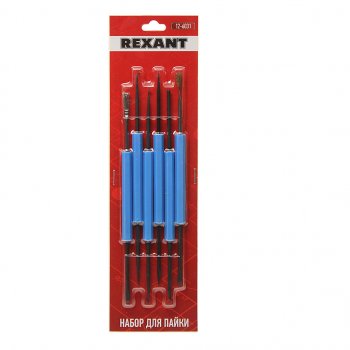 689 р. Набор для пайки 6 предметов REXANT REXANT 12-6031  с доставкой в г. Кемерово. Увеличить фотографию 1