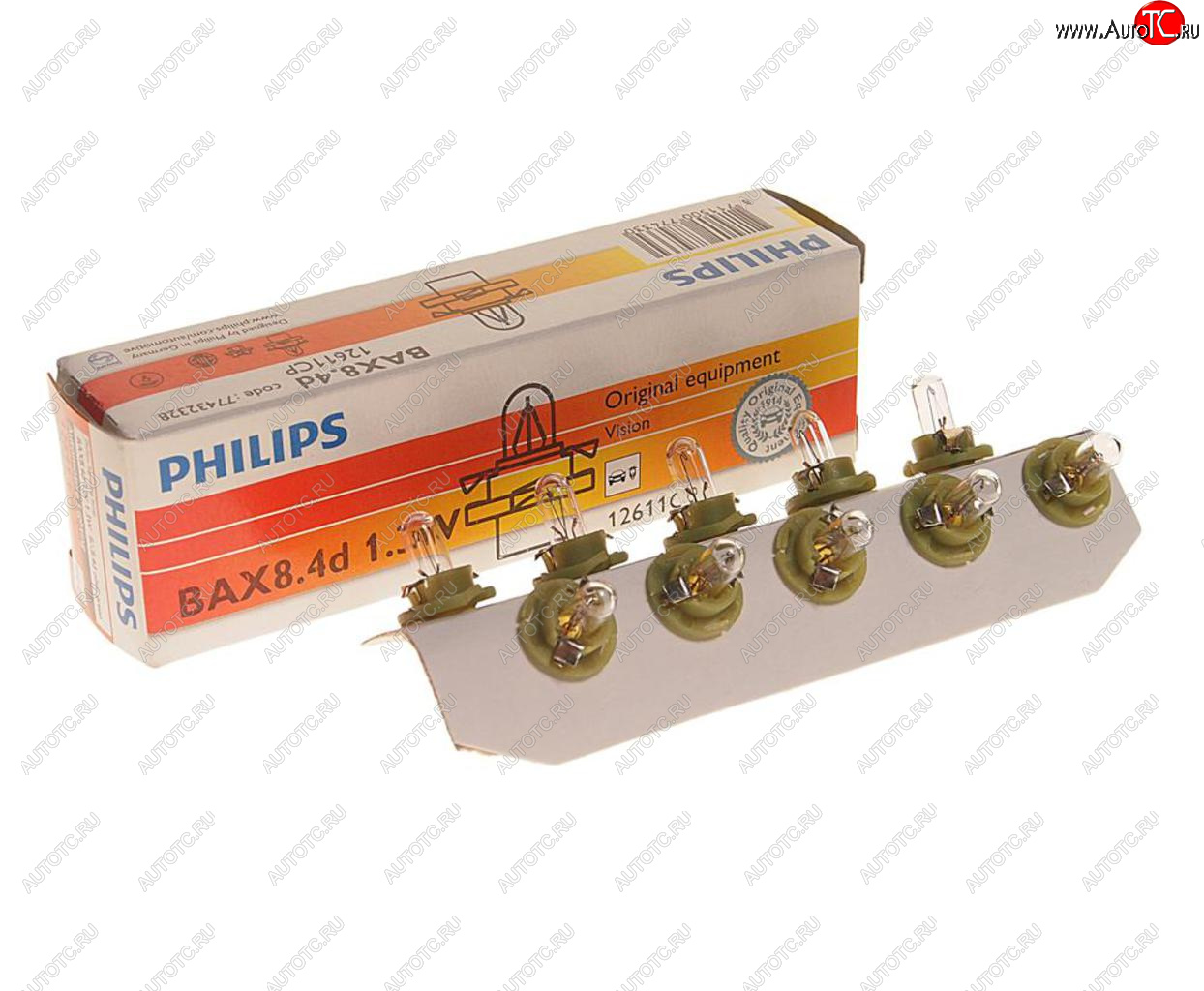 88 р. Лампа 12V 1.3W BAX8.4d зеленый патрон PHILIPS PHILIPS 12611cp  с доставкой в г. Кемерово