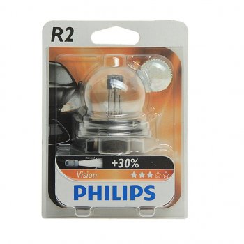 242 р. Лампа 12V R2 4540W P45t-41+30% блистер (1шт.) Vision PHILIPS PHILIPS 12620b1  с доставкой в г. Кемерово. Увеличить фотографию 1