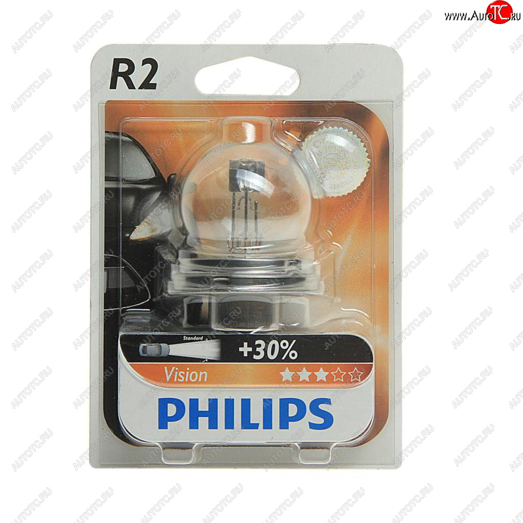 242 р. Лампа 12V R2 4540W P45t-41+30% блистер (1шт.) Vision PHILIPS PHILIPS 12620b1  с доставкой в г. Кемерово