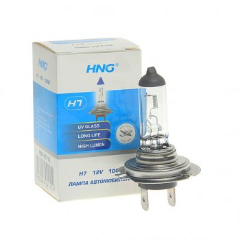 126 р. Лампа 12V H7 100W PX26d Long Life HNG HNG 12710  с доставкой в г. Кемерово. Увеличить фотографию 1