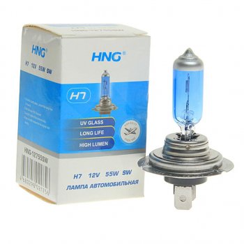 127 р. Лампа 12V H7 55W PX26d Super White HNG HNG 12755sw  с доставкой в г. Кемерово. Увеличить фотографию 1