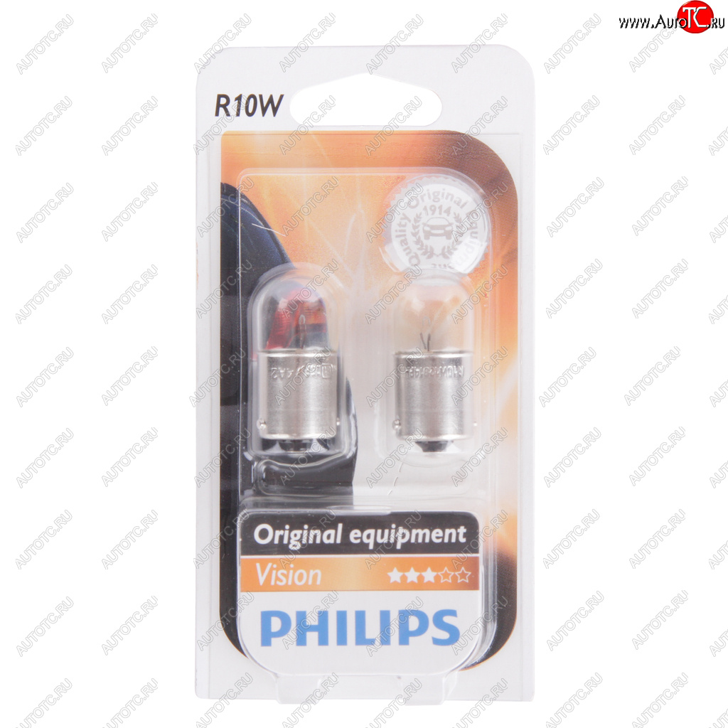 128 р. Лампа 12V R10W BA15s блистер (2шт.) PHILIPS PHILIPS 12814b2  с доставкой в г. Кемерово