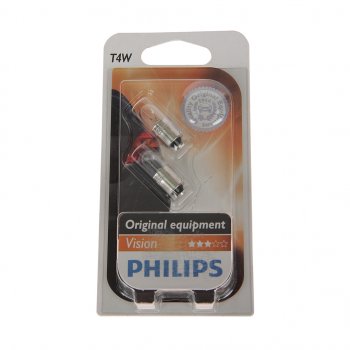 132 р. Лампа 12V T4W BA9s блистер (2шт.) PHILIPS PHILIPS 12929b2  с доставкой в г. Кемерово. Увеличить фотографию 1