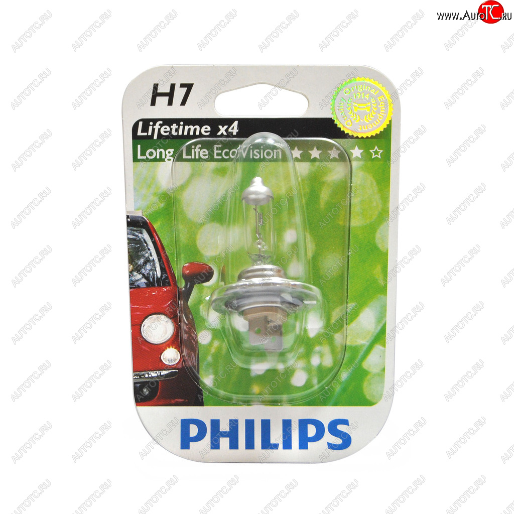 849 р. Лампа 12V H7 55W PX26d блистер (1шт.) Long Life Eco Vision PHILIPS PHILIPS 12972llecob1  с доставкой в г. Кемерово