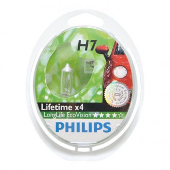 1 749 р. Лампа 12V H7 55W PX26d бокс (2шт.) Long Life Eco Vision PHILIPS PHILIPS 12972llecos2  с доставкой в г. Кемерово. Увеличить фотографию 1