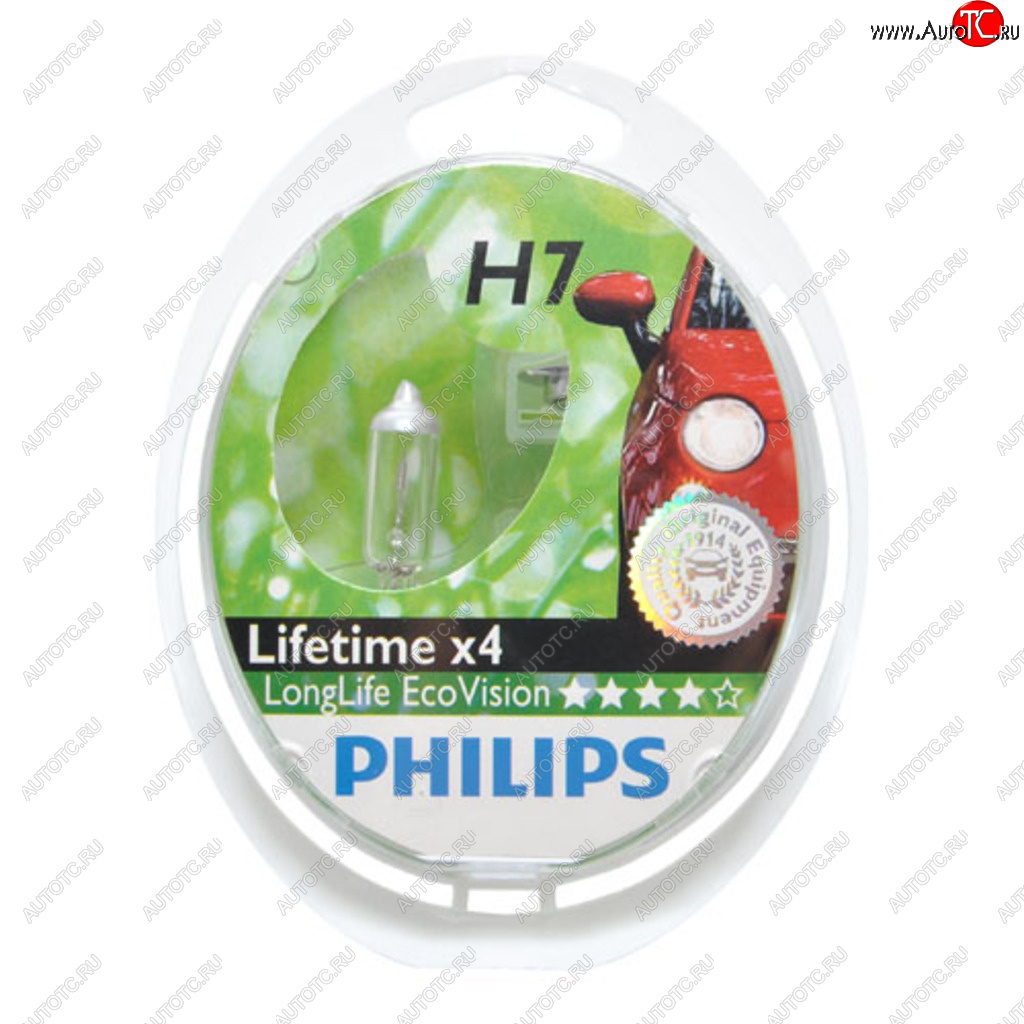 1 749 р. Лампа 12V H7 55W PX26d бокс (2шт.) Long Life Eco Vision PHILIPS PHILIPS 12972llecos2  с доставкой в г. Кемерово